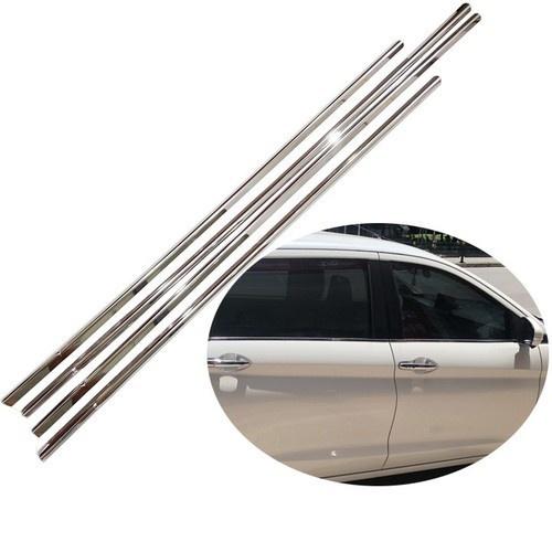 Bộ Nẹp viền cong kính, Chân kính INOX dành cho Suzuki XL7