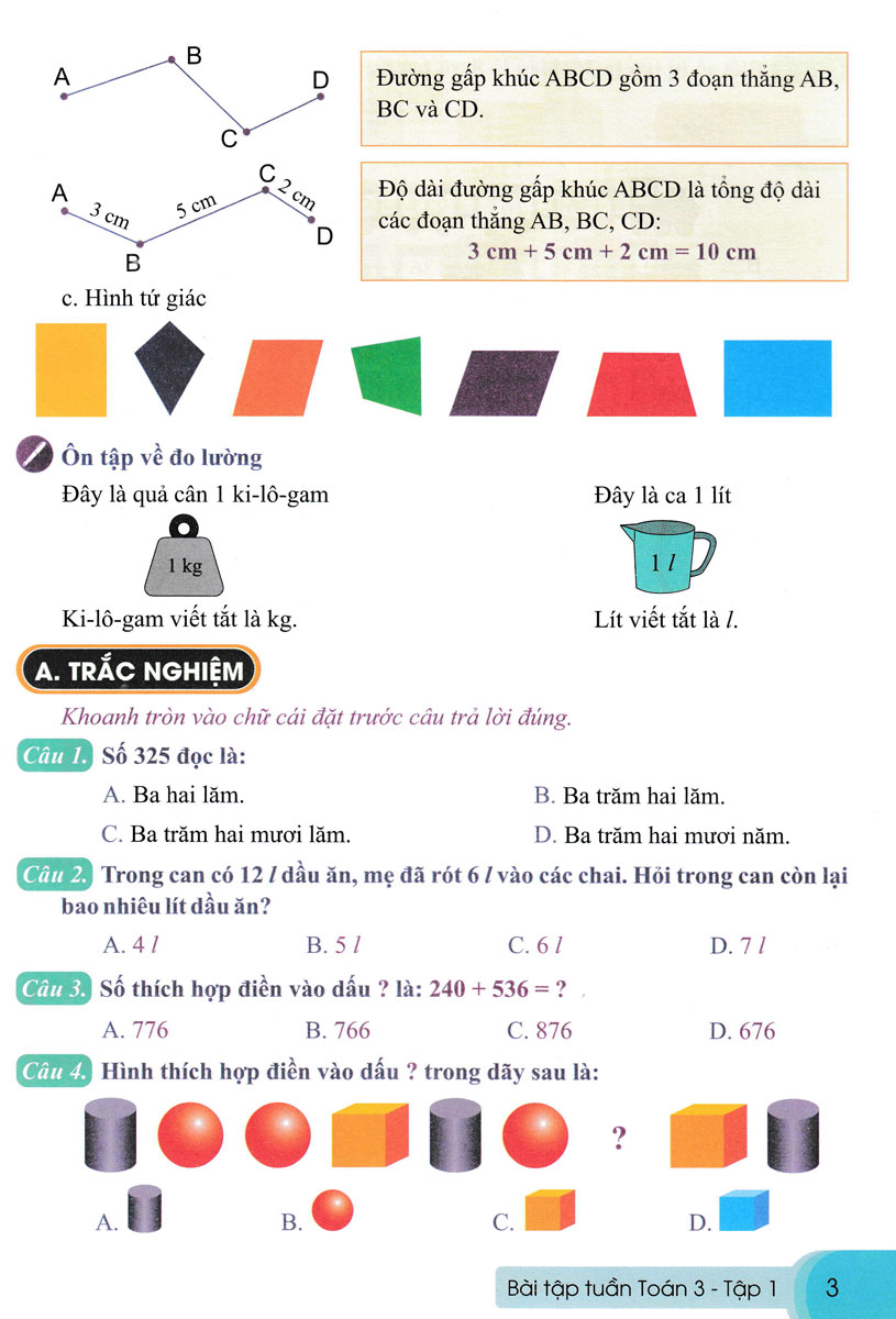 Bài Tập Tuần Toán Lớp 3 - Tập 1 (Biên Soạn Theo Bộ Sách Cánh Diều) - ND