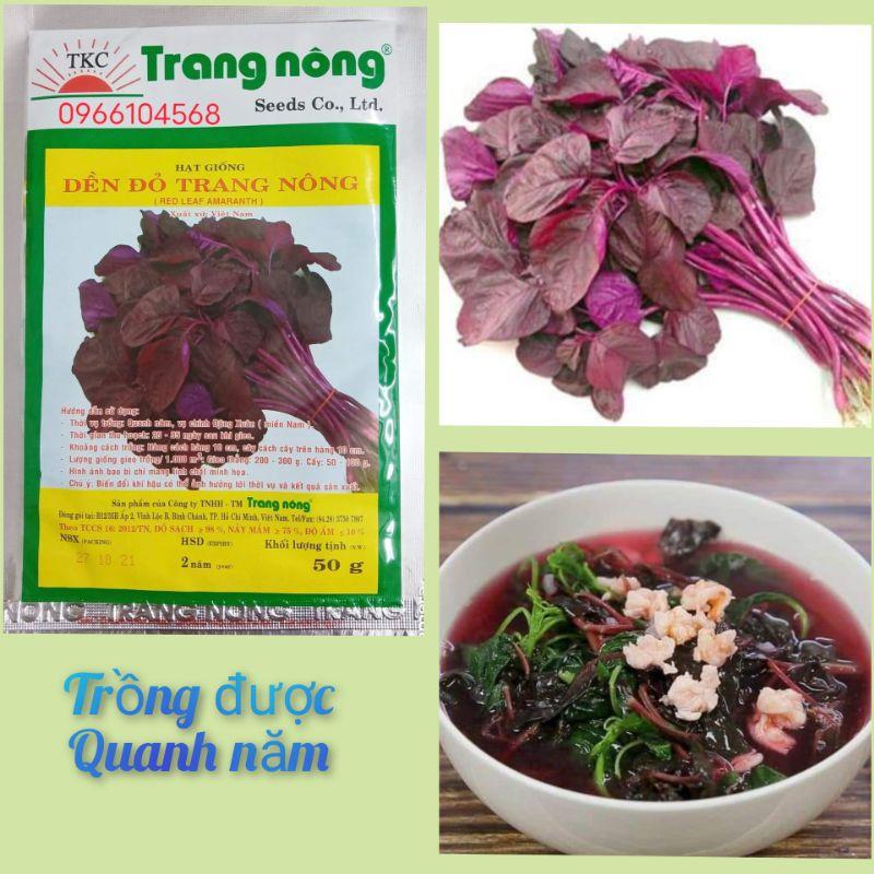 50g hạt giống rau dền đỏ Trang Nông