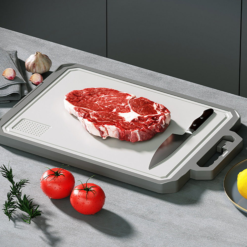 Thớt hai mặt kháng khuẩn inox 304 cao cấp, nhựa lúa mạch Mitomo MT-304PP Hàng chính hãng