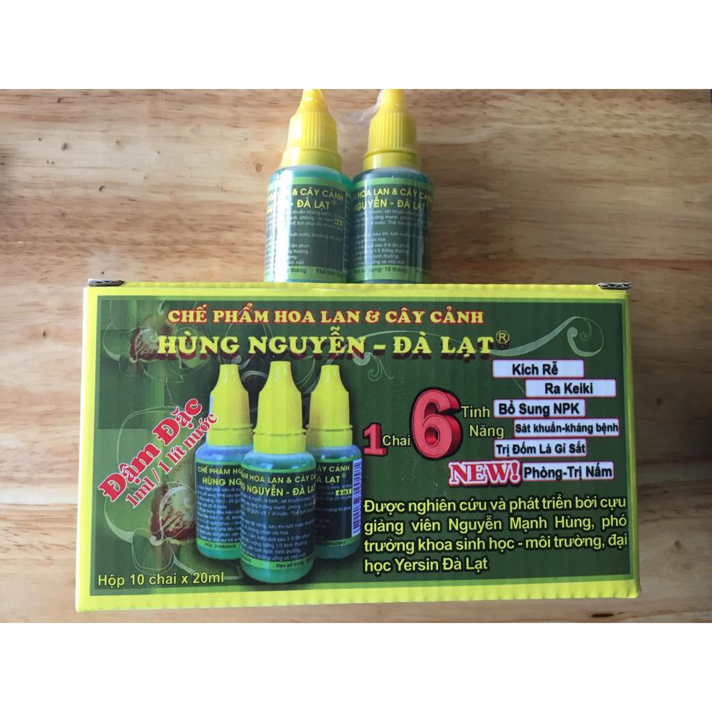 Chế phẩm Hùng Nguyễn Siêu ra rễ, kích keiki, trừ nấm cho phong lan - hộp 10 lọ