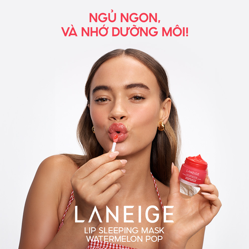 [MỚI] Mặt nạ ngủ dành cho môi hương dưa hấu Laneige Lip Sleeping Mask Watermelon Pop 20g