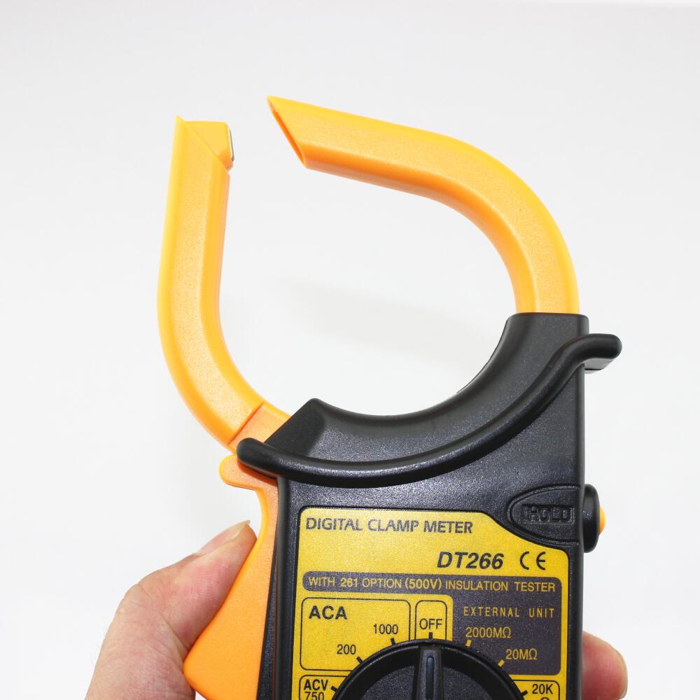 LCD Digital Ammeter Ohmmeter Multimeter Volt AC DC Tester Clamp Meter Yellow