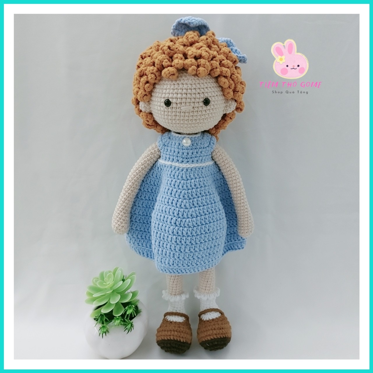 Búp bê nhồi bông, Búp bê len móc handmade, búp bê Sofia 37, quà cho bé