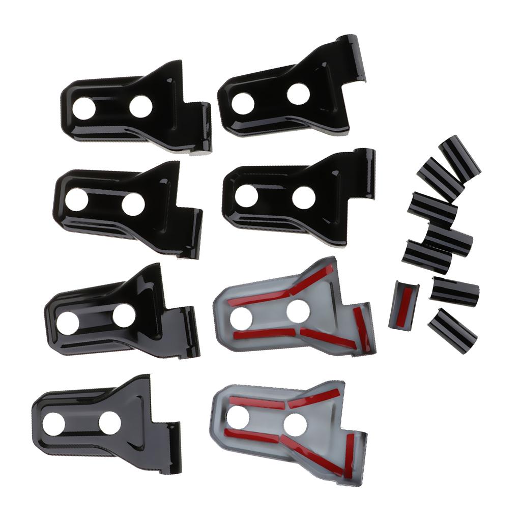 8 PCS / 4 Door ABS Car Door Hinge Cover Trim Black For Jeep Wrangler JL 2018
