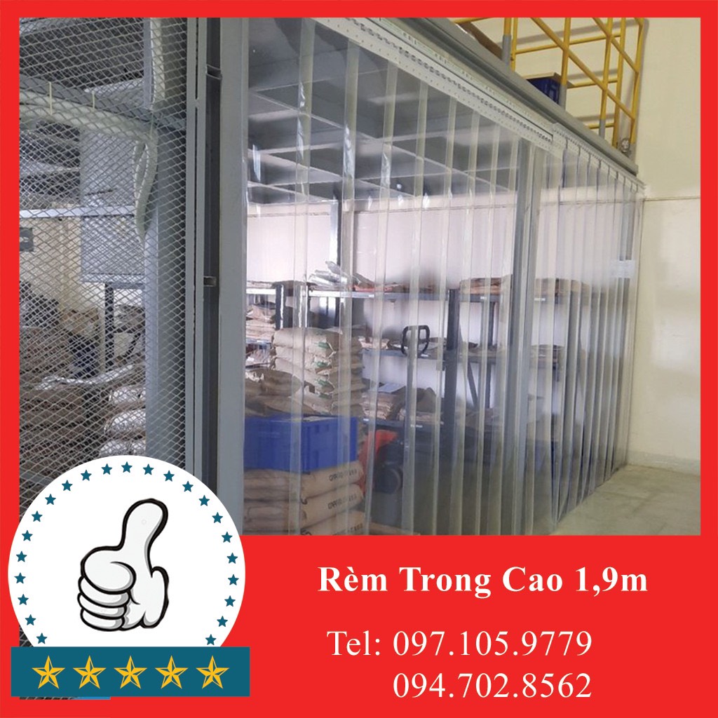 Rèm Trong Rèm Ngăn Lạnh Điều Hoà 1,9m | Màn Nhựa Phòng Lạnh | Rèm Nhựa PVC Mẫu Mã Đẹp | Đa Dạng Kích Thước Lắp Đặt