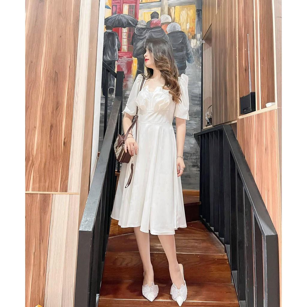 Váy đầm xòe tay lỡ thời trang dạ hội dự tiệc công sở