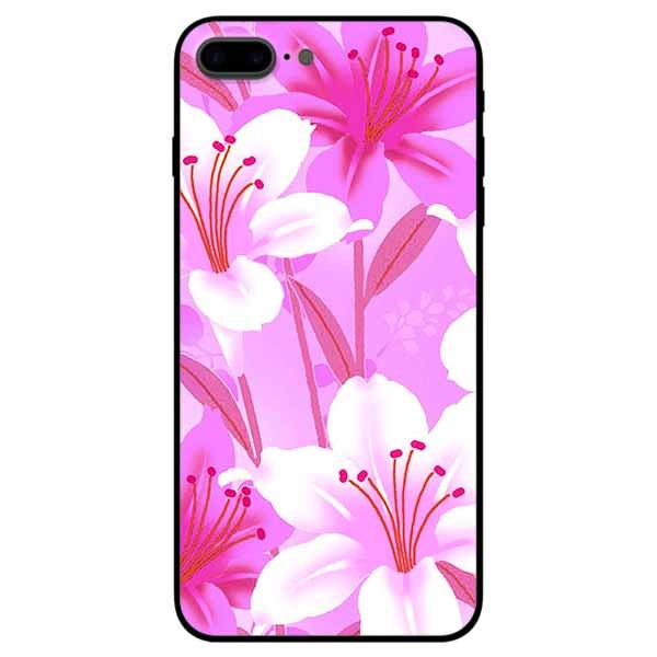 Ốp lưng dành cho Iphone 7 Plus , 8 Plus mẫu Hoa Ly Hồng