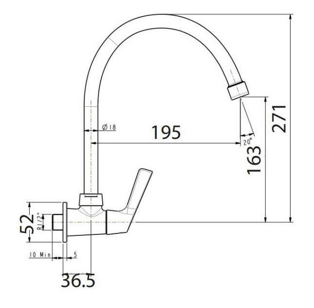 Vòi Bếp American Standard WF-T607 Lạnh