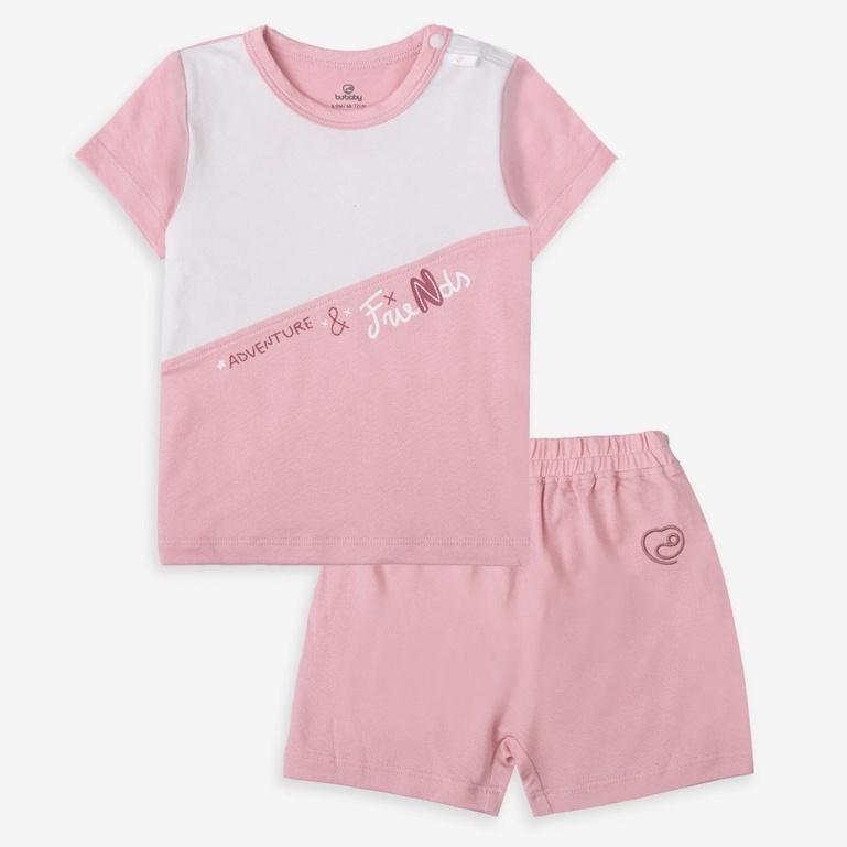 Bộ cộc tay Bamboo cotton Bu baby BBC130101 cho bé từ 6 tháng đến 4 tuổi