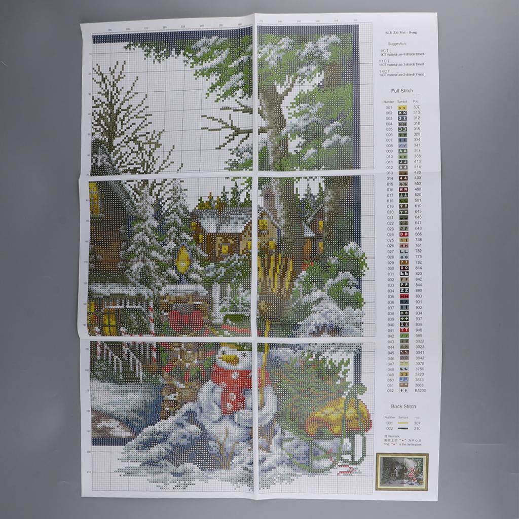 Stamped & Counted Cross Stitch Kit Embroidery Crafts Needlecraft - Winter