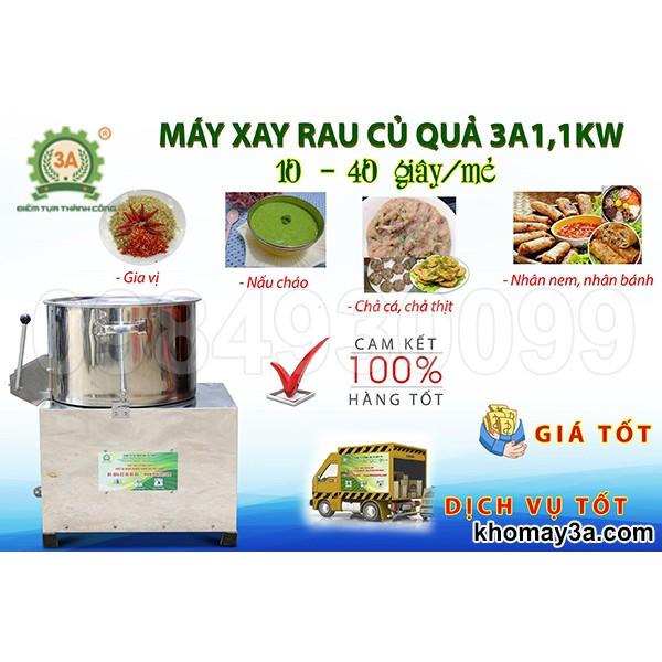 Máy xay tỏi ớt inox // Máy xay rau củ quả 3A1,1Kw - Hàng Chính Hãng