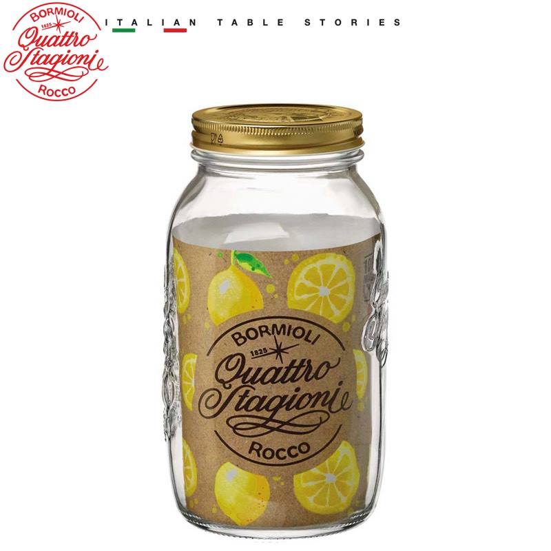 Hũ thủy tinh nắp vặn Quattro 1500ml Bormioli Rocco- HÀNG CHÍNH HÃNG