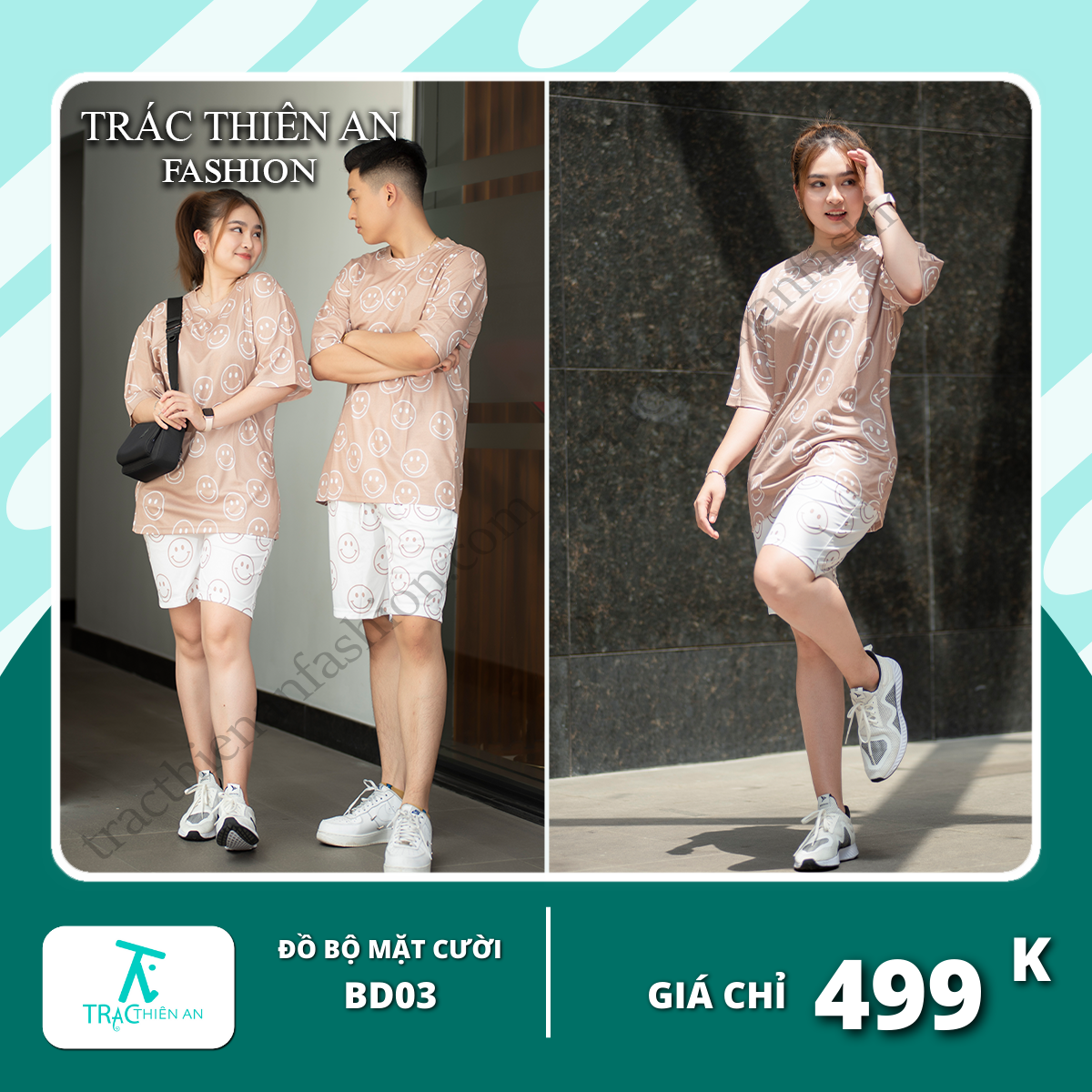 Quần áo bộ MẶT CƯỜI Unisex - Dành cho các cặp đôi, giới trẻ năng động