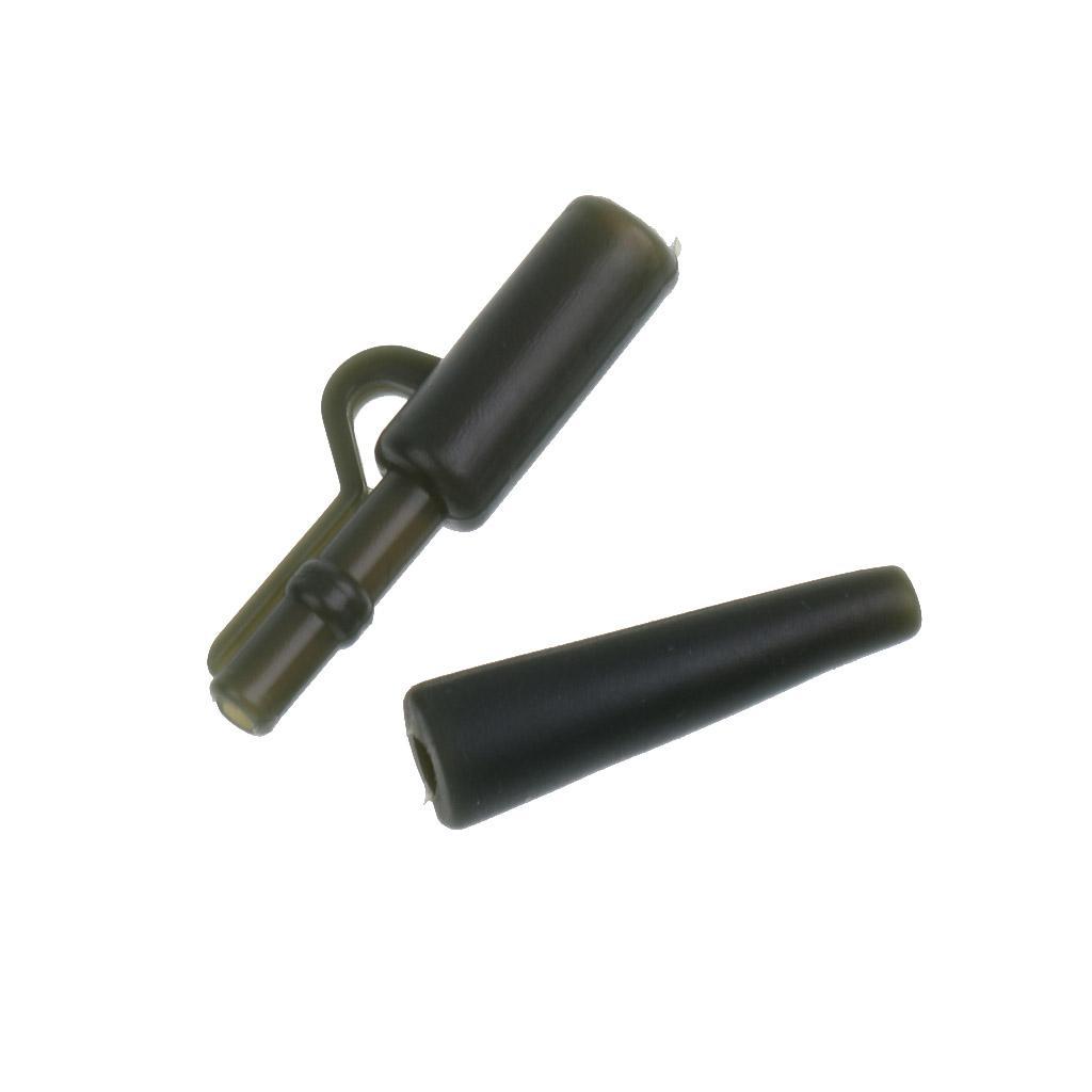 40pcs Carp Fishing Tackle  Clips Quick Change Swivels Anti- Tube