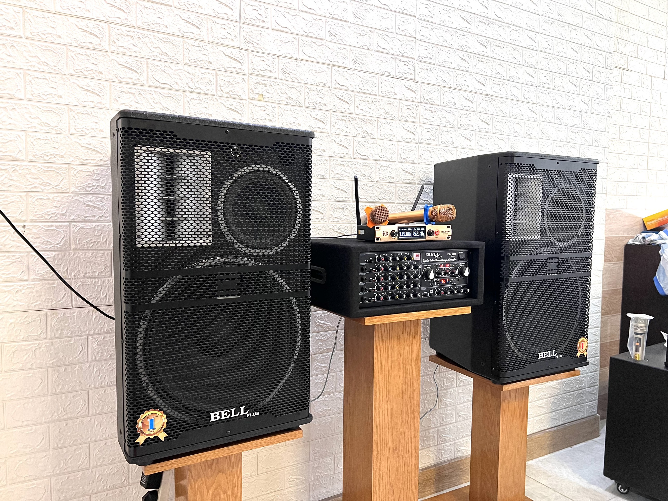 Bộ dàn karaoke 4 tấc ampli 16 sò gia đình BellPlus