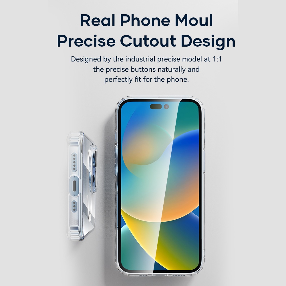 Ốp lưng chống sốc trong suốt hỗ trợ sạc Maqsafe cho iPhone 14 Pro Max hiệu Rock Protection Maqsafe Magetic Case - hàng nhập khẩu