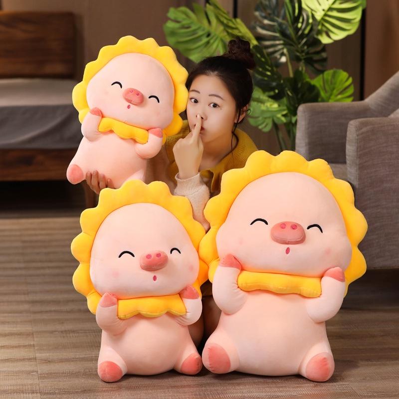 Gấu Bông Heo Mặt Hoa Cute, Heo Bông Đáng Yêu Hàng Quảng Châu