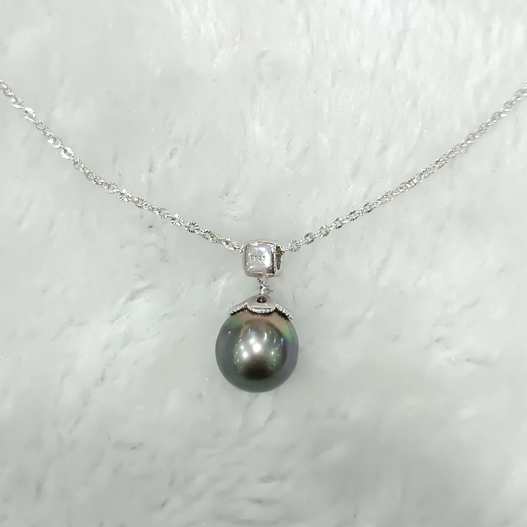 Mặt Dây Chuyền Ngọc Trai Nước Mặn Tahiti Ánh Xanh (M0336) - MOON Jewelry