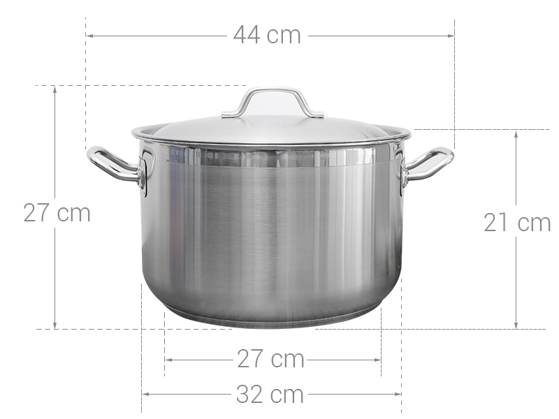 Nồi inox 3 đáy inox 430 FiveStar Standard nắp inox  ( 32cm )