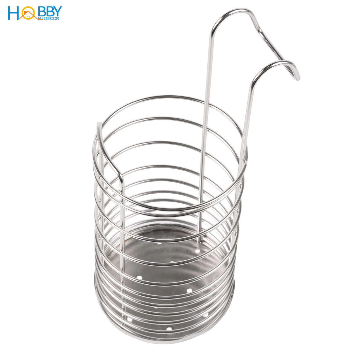 Ống đựng đũa muỗng gắn vào thành kệ chén inox 304 Hobby home decor OD1