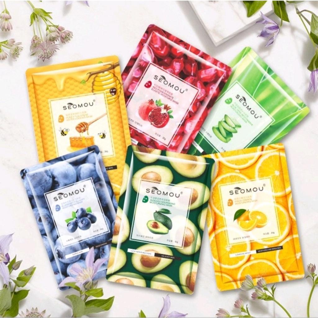 Combo 10 Mặt Nạ Trái Cây SEOMOU Dưỡng Ẩm Trắng Da