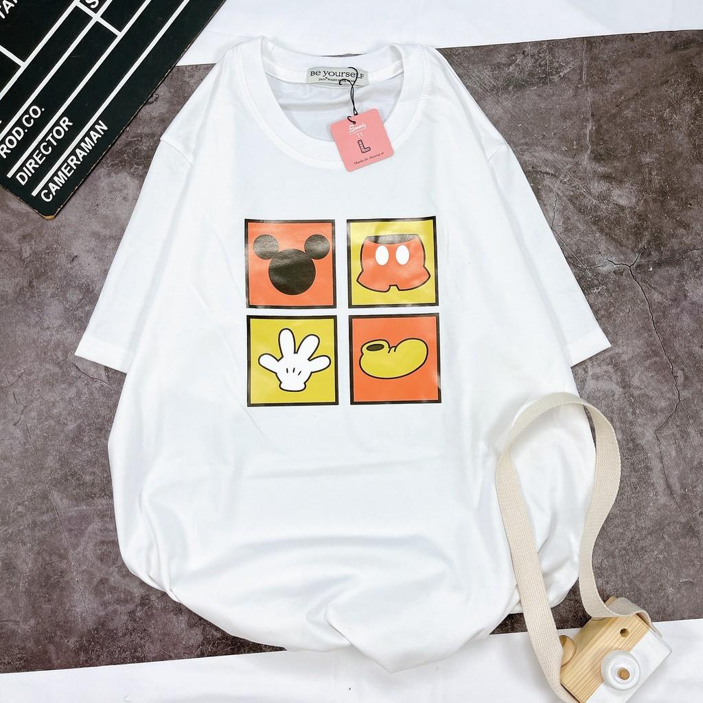 - Áo thun tay ngắn Be Yourself unisex size M L - MICKEY 4 Ô