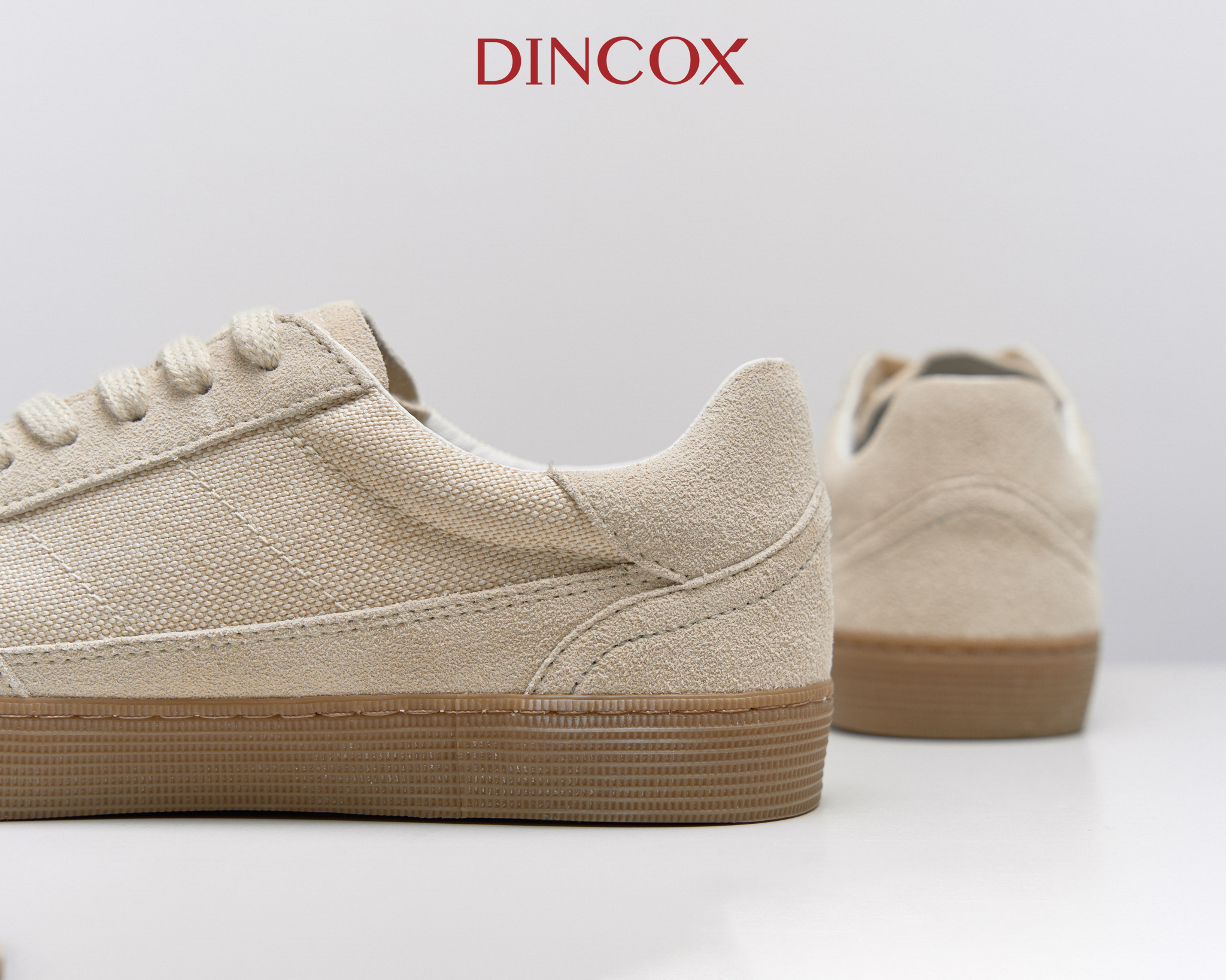 Giày Sneaker Vải Canvas Nam DC35 Beige Dincox Shoes