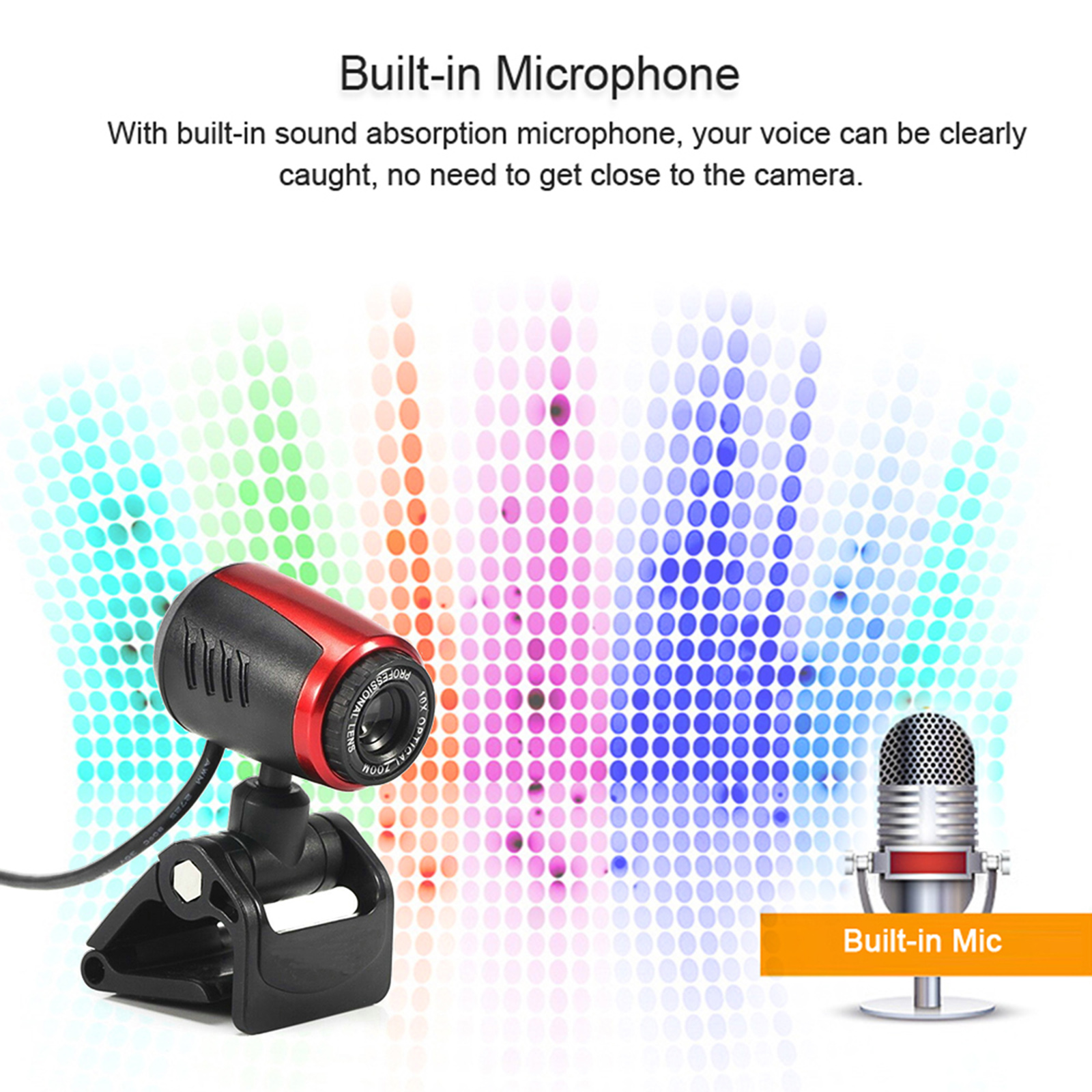 Webcam USB 480p Máy Ảnh Kỹ Thuật Số ClIP-On Với Micrô Cho Máy Tính Xách Tay PC