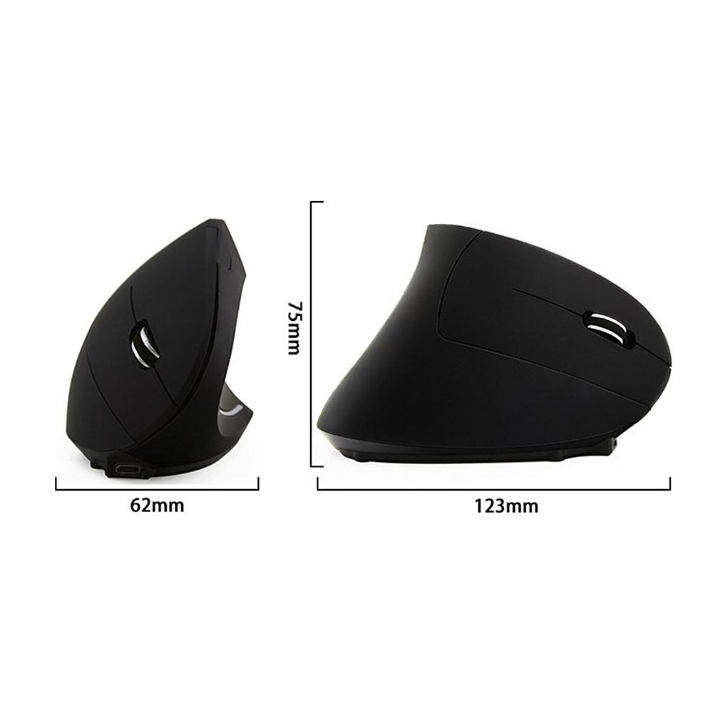 Chuột Không Dây Dọc Chuột Ergonomic Quang Học 800/1200/1600/2400 DPI 6 Nút Mause Cho Hệ Điều Hành Windows