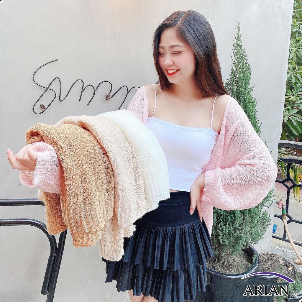 Áo khoác len Cardigan MỎNG DÁNG DÀI loại 1 mặc 4 mùa phong cách Hàn Quốc