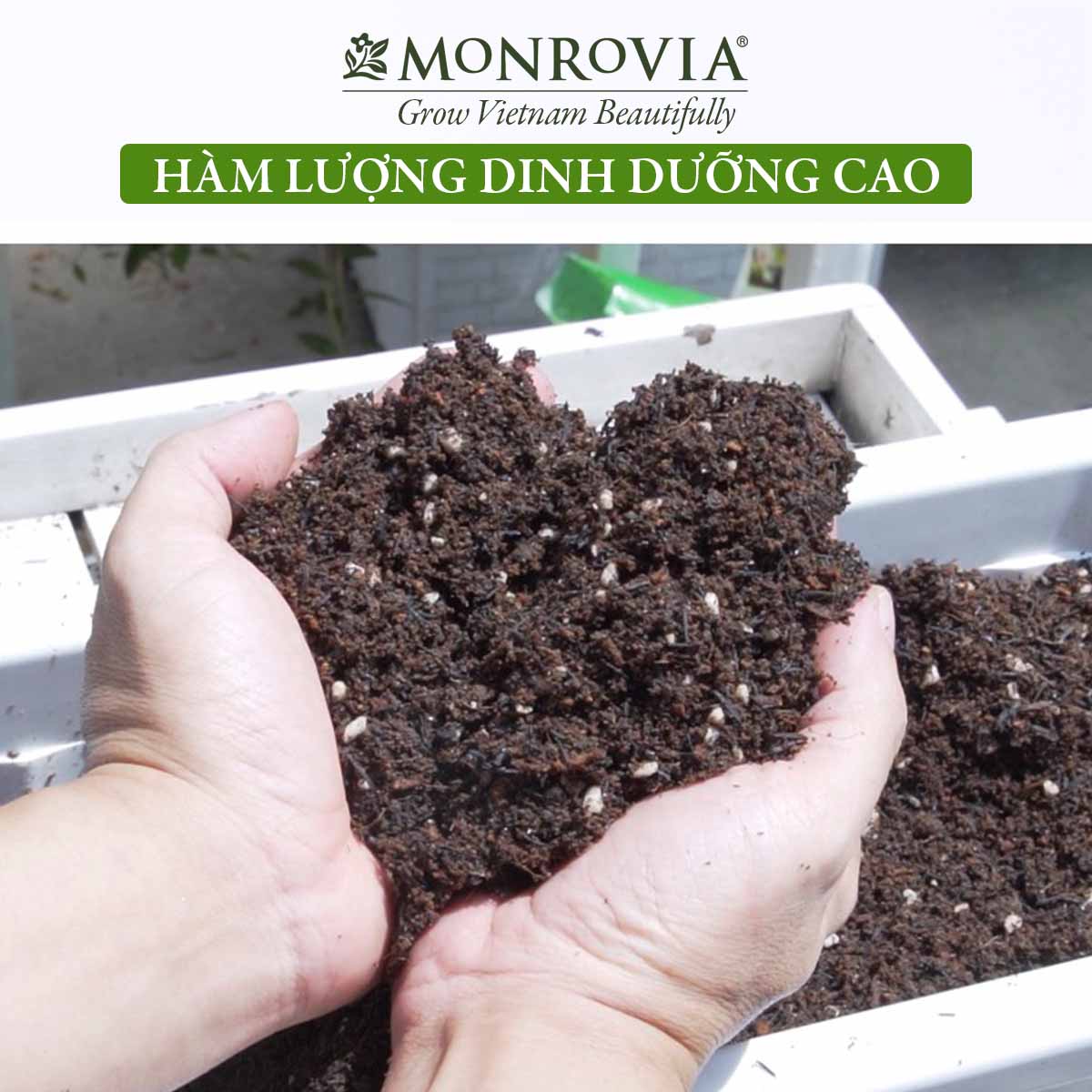 Đất trồng cây SOILMIX cho hoa hồng, cây cảnh, sen đá, rau sạch hữu cơ, bổ sung phân bón vi sinh, trichoderma, đá perlite