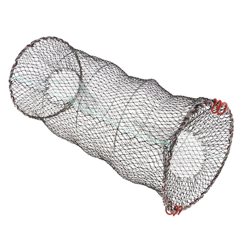 Foldable Net Trap Cast Dip Cage Fishing Crawfish Shrimp 25x45cm
