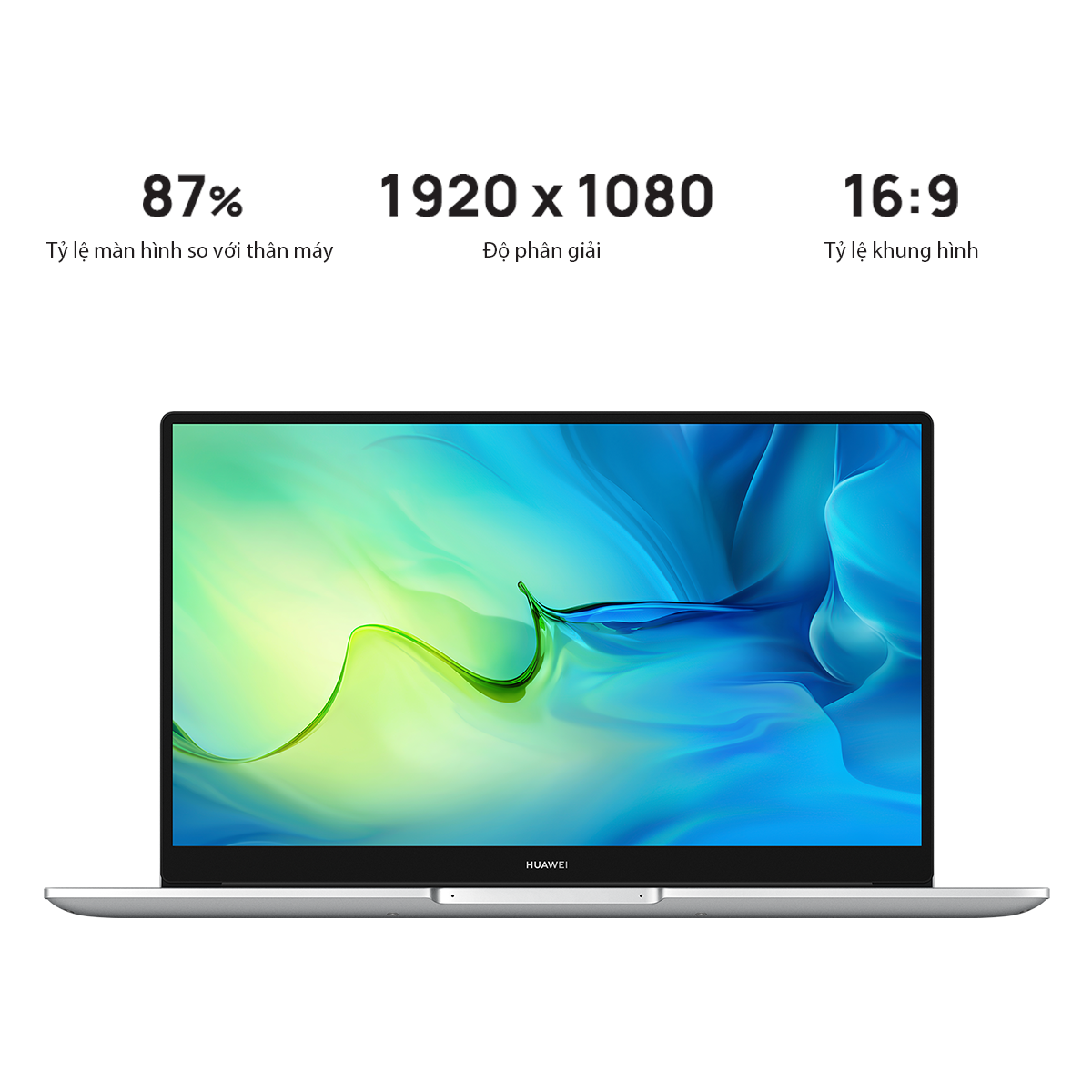 Máy Tính Xách Tay HUAWEI MateBook D 15 (8GB/512GB) | Intel Core Thế Hệ Thứ 11| Màn Hình HUAWEI Fullview | Huawei Share | Nút Nguồn Vân Tay | Hàng Chính Hãng