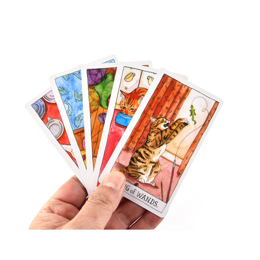 Bộ Bài Cat Tarot 78 Lá Bài Tặng Đá Thanh Tẩy