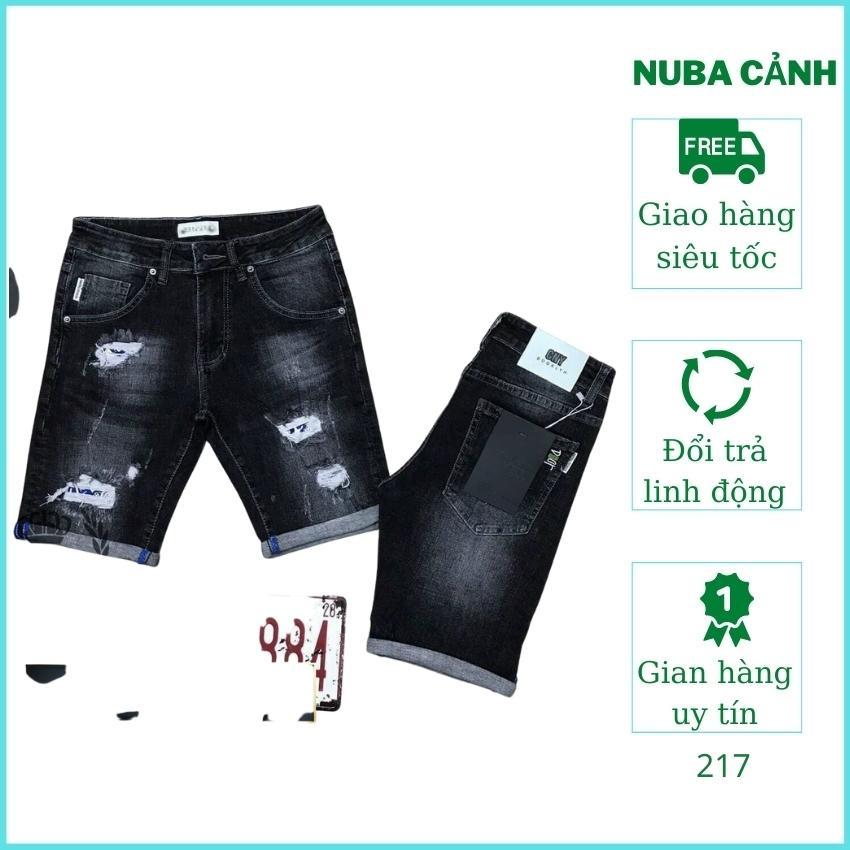 Quần short jean nam chất bò cá tính trẻ trung,nuba 217