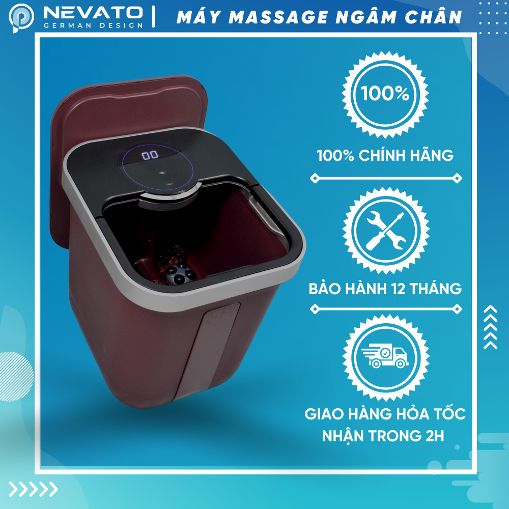 Bồn Massage Chân Tự Động Thông Minh Nevato NVF605 Luxury