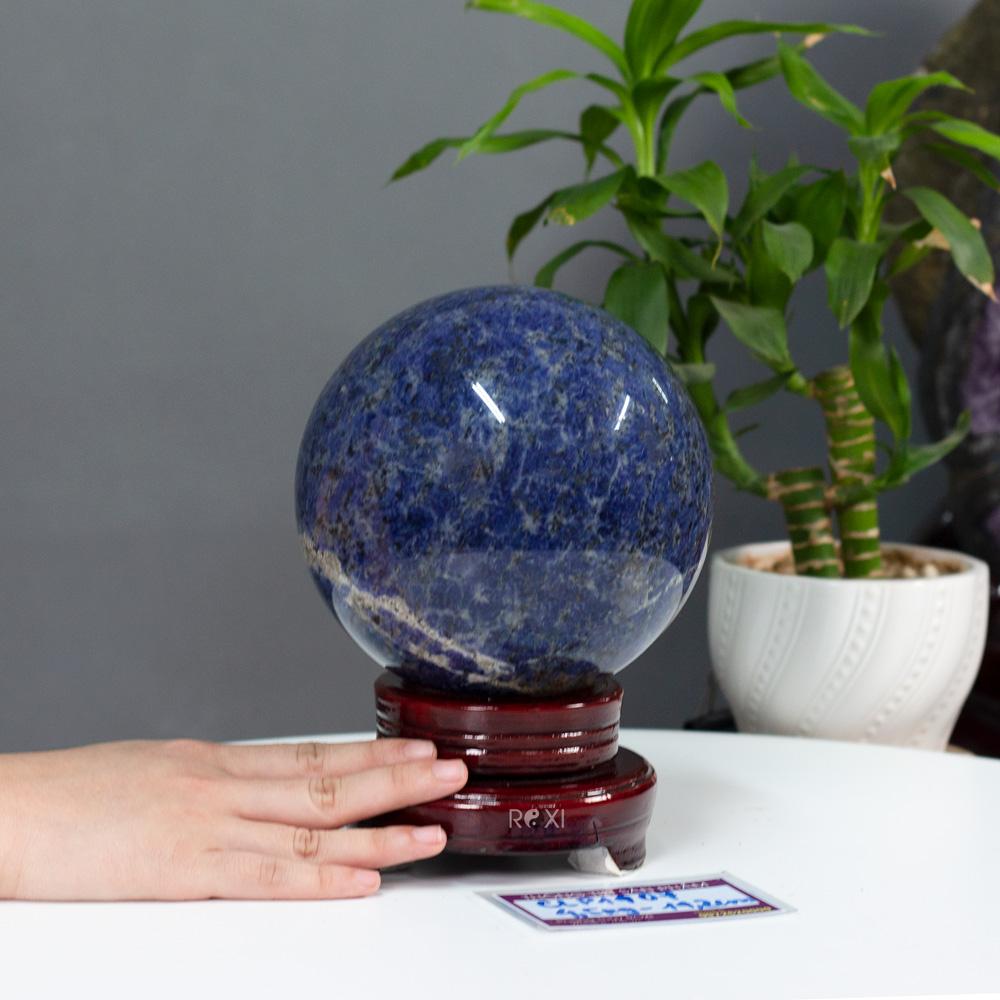 Quả Cầu xanh biển lapis lazuli 4,5kg - 14,2cm