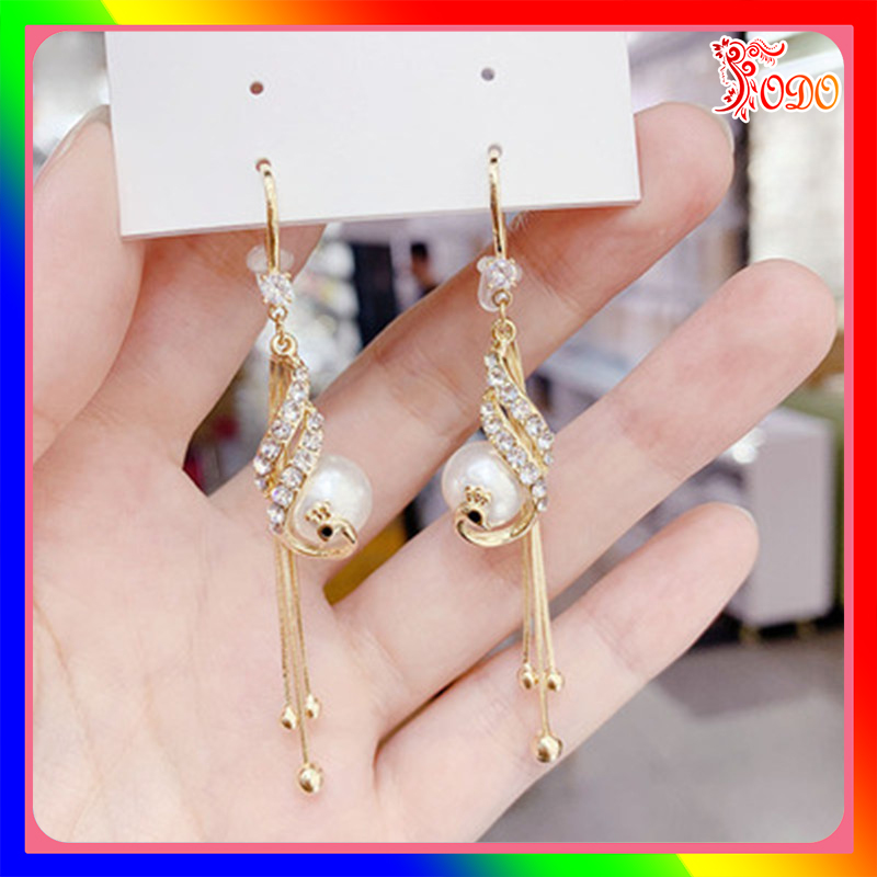 Bông tai nữ xinh xắn kiểu dáng lấp lánh phong cách đơn giản RW822 thích hợp đi đám cưới  - [Thời Trang ToDo]