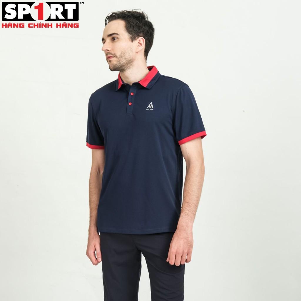 Áo Thun Polo Nam AM PLV02 Kiểu Dáng Regularfit Phối Màu Trẻ Trung Thấm Hút Mồ Hôi, Kháng Khuẩn, Khử Mùi, Co Giãn Tốt