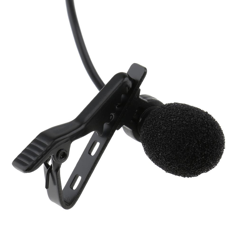 2x XLR Connector Lavalier Lapel Microphone & Windscreen for Wireless System - Black