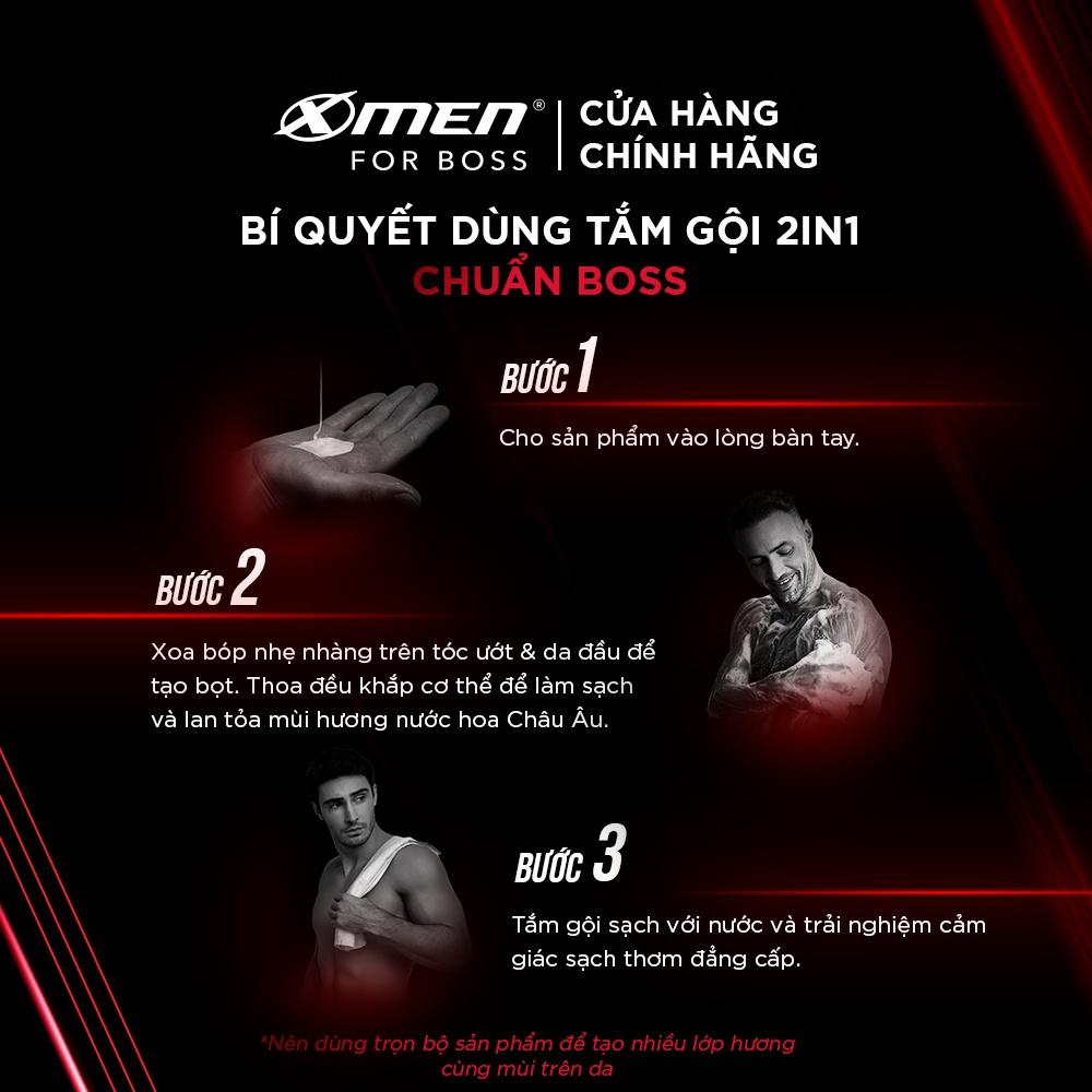 Tắm Gội X-Men for Boss Intense 2in1 850g