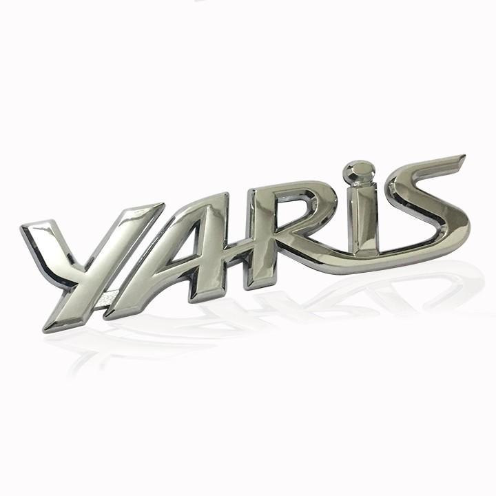 Logo chữ nổi YARIS dán trang trí đuôi xe
