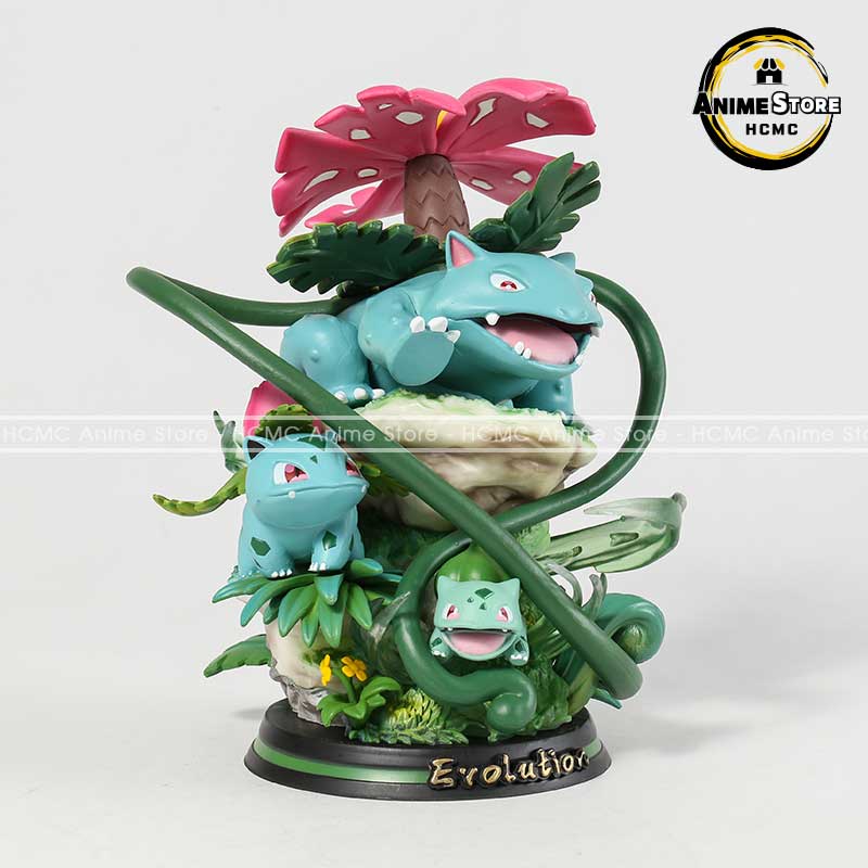 Mô hình Pokemon tiến hóa Bulbasaur - Ivysaur - Venusaur siêu ngầu có đèn led