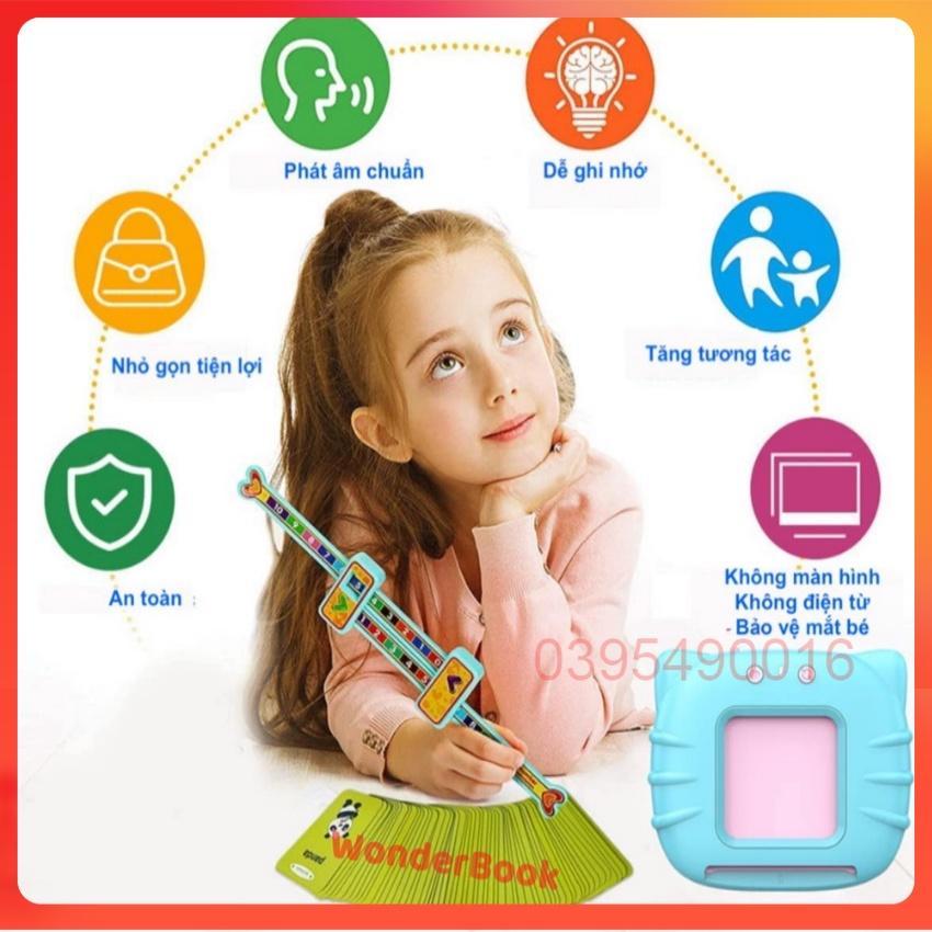 Máy Đọc Thẻ Flashcard 112 thẻ 224 Từ Vựng Tiếng Anh Chuẩn Cho Bé Tập Làm Quen Tiếng Anh, Âm thanh trong