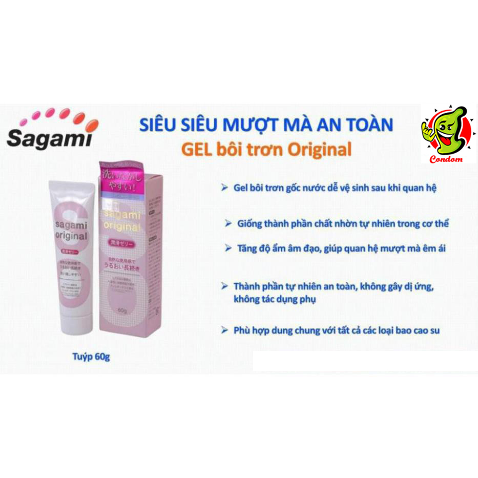 [BAO CAO SU SAGAMI] COMBO 01 HỘP 10 bao cao su siêu siêu mỏng SAGAMI Xtreme Thin + Gel bôi trơn SAGAMI Origi nal 60g chính hãng (Che tên sản phẩm)