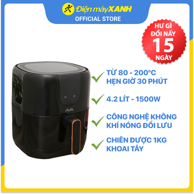 Nồi chiên không dầu Ava HB-8033 4.2 lít - Hàng chính hãng