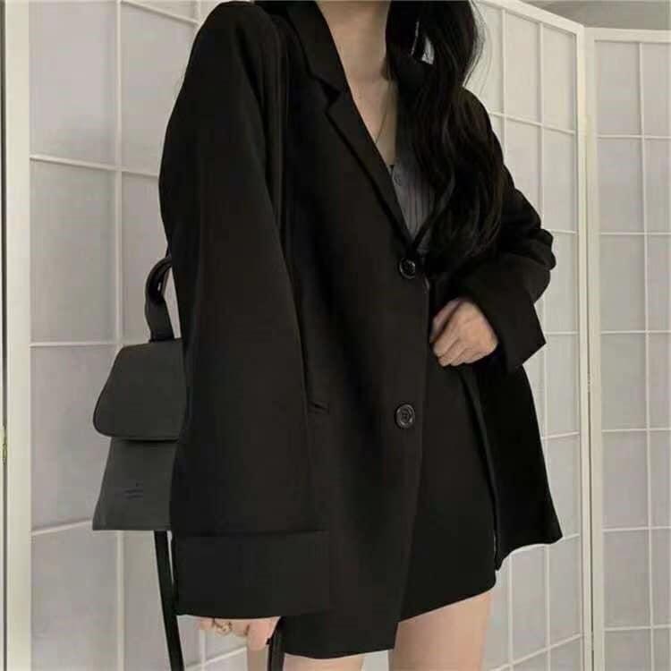 Áo khoác blazer dáng rộng màu trơn thời trang Hàn Quốc cho nữ (ẢNH THẬT CUỐI) THỜI TRANG 1989