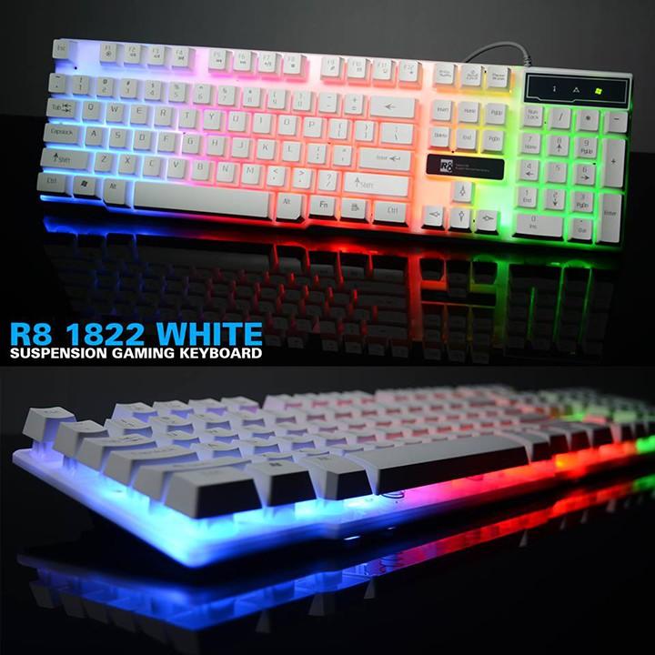 Bàn phím game giả cơ R8 1822 có đèn led 7 màu hàng chính hãng