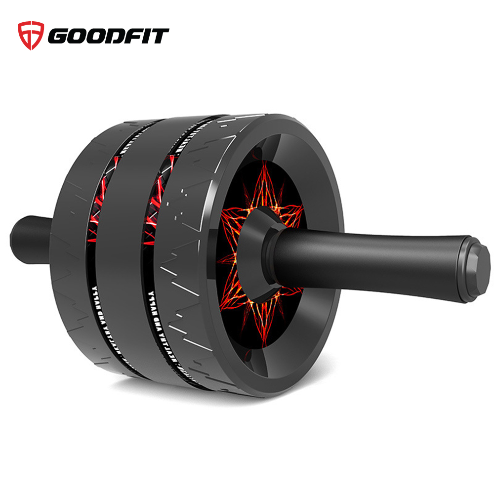 Con lăn tập bụng, con lăn tập cơ bụng 3 bánh GoodFit chống trượt, chịu tải 200kg tập luyện tại nhà Goodfit GF603AB